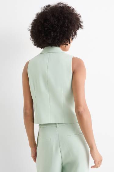 Mujer - Chaleco de oficina - entallado - verde menta