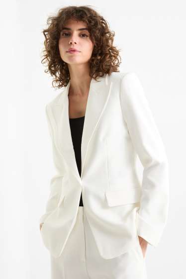 Mujer - Americana de oficina - entallada - blanco roto