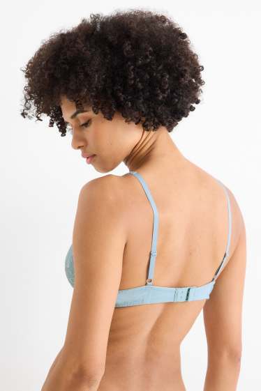 Dames - BH met beugels - PLUNGE - voorgevormd - donkerturquoise