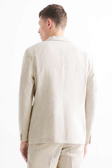 Men - Mix & match tailored jacket - regular fit - linen blend - cremewhite