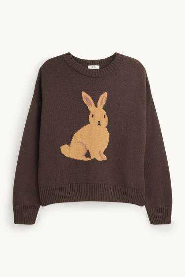 Damen - Pullover - dunkelbraun