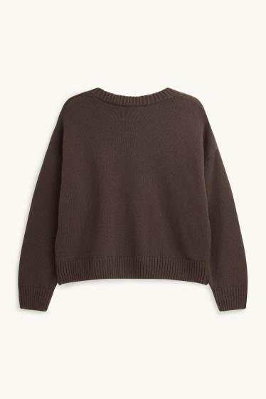 Damen - Pullover - dunkelbraun