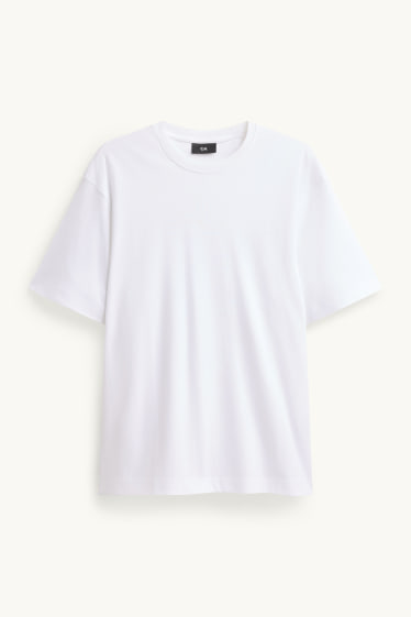Hommes - T-shirt - relaxed fit - blanc