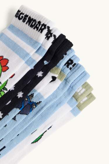 Kinder Jungen - Multipack 5er - Brawl Stars - Socken mit Motiv - weiss