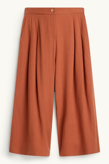 Damen - Culotte - Mid Waist - Wide Leg - terracotta