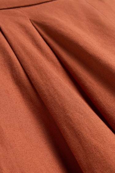 Damen - Culotte - Mid Waist - Wide Leg - terracotta