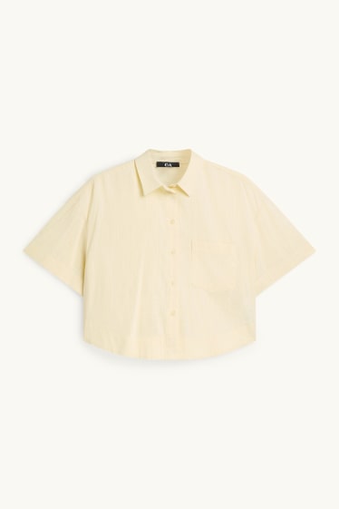 Femei - Bluză tip cămașă - crem