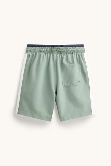 Herren - Badeshorts - 2-in-1-Look - hellgrün