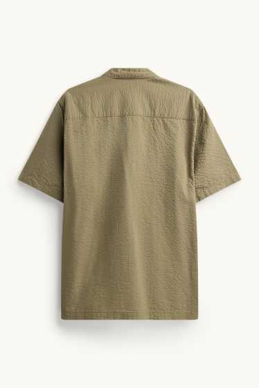 Bărbați - Cămașă - regular fit - guler Kent - verde