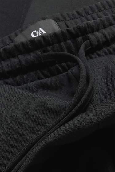 Hommes - Short cargo en molleton - noir