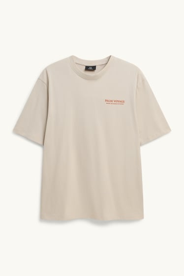 Herren - T-Shirt - Relaxed Fit - beige