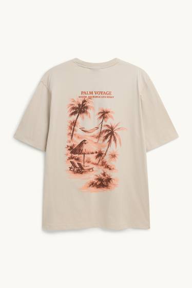 Herren - T-Shirt - Relaxed Fit - beige