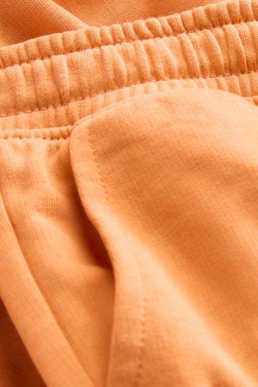 Enfants garçons - Short cargo en molleton - orange