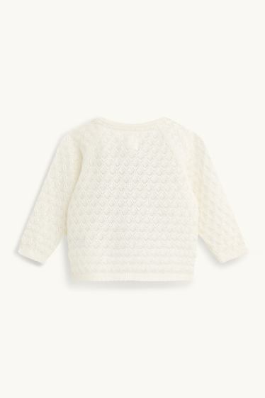 Baby Mädchen - Baby-Strickjacke - cremeweiss