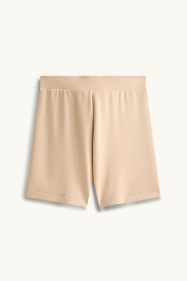Mujer - Shorts - mid waist - beis