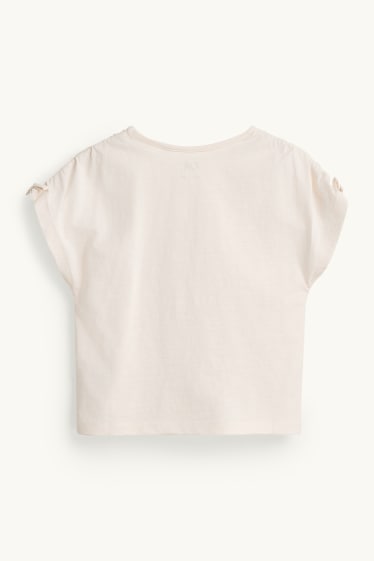 Kinderen: meisjes - Zon - T-shirt - crèmekleurig