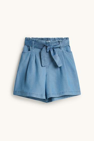 Bambine - Shorts di jeans - jeans azzurro