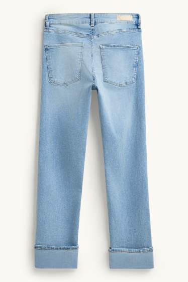 Dona - Straight jeans crop - mid waist - LYCRA® - blau clar