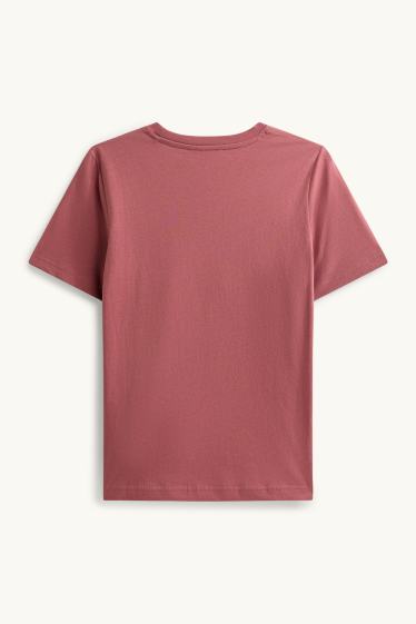 Damen - T-Shirt - Regular Fit - rot