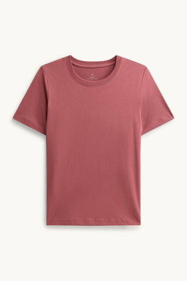 Damen - T-Shirt - Regular Fit - rot