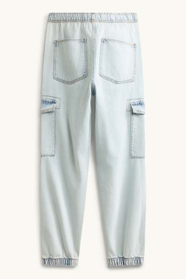 Niños - Jeans cargo - vaqueros - azul claro