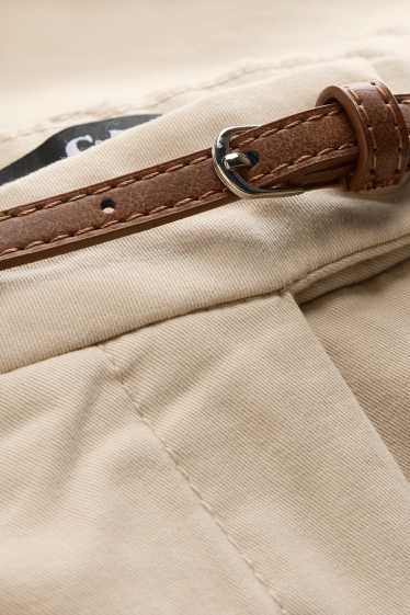 Femmes - Bermudas à ceinture - mid waist - beige