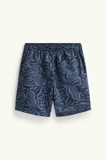 Bărbați - Șort de baie - cu model - albastru închis