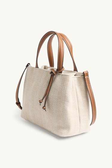 Femmes - Petit cabas à bandoulière amovible - beige