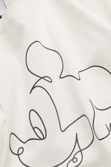 Damen - T-Shirt - Regular Fit - Micky Maus - weiß