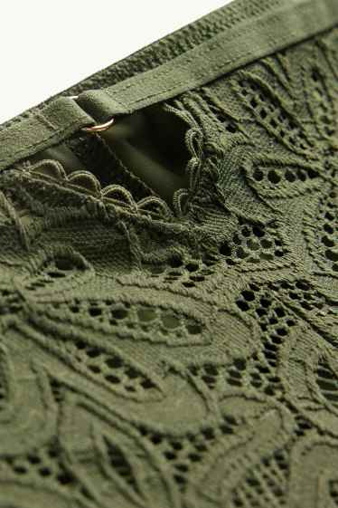 Dámské - Kalhotky hipster - tmavozelená