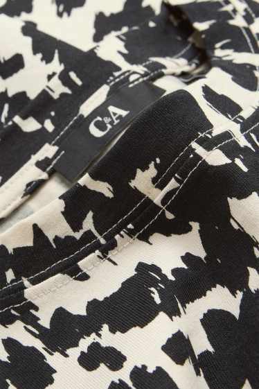 Femmes - T-shirt - relaxed fit - à motif - noir / blanc