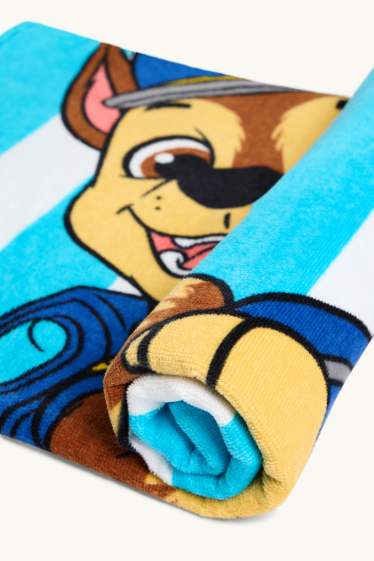 Copii - Băieți - Patrula cățelușilor - Chase, Rubble - prosop de plajă - albastru / alb
