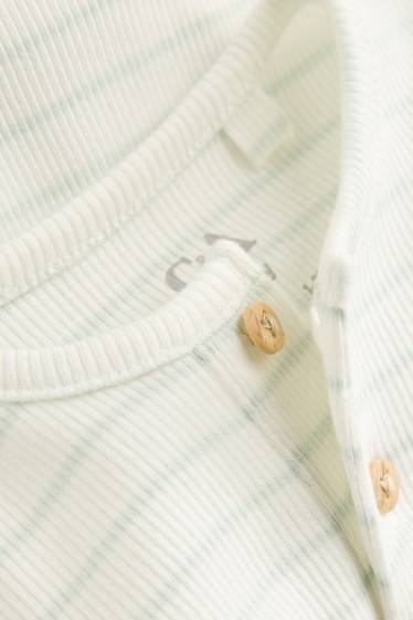 Unisex - Baby bodysuit - ribbed - striped - white