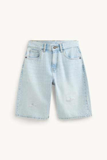 Enfants garçons - Bermudas en jean - jean bleu clair