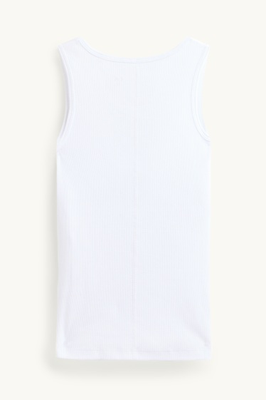 Dámské - Top - žebrovaný - bílá