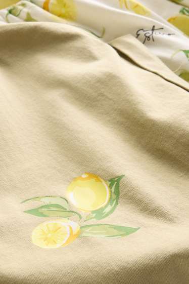 Dámské - Pyžamo - se vzorem - žlutá