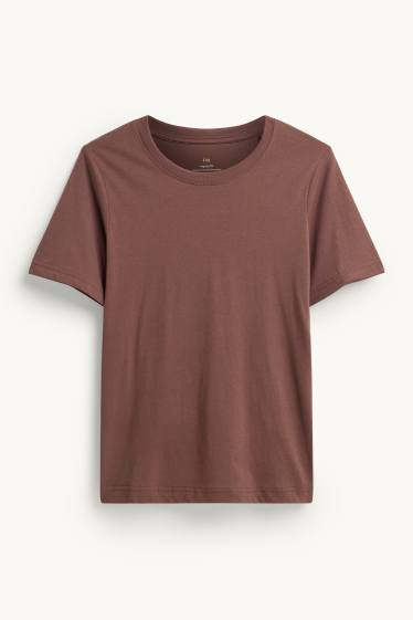 Damen - T-Shirt - Regular Fit - braun