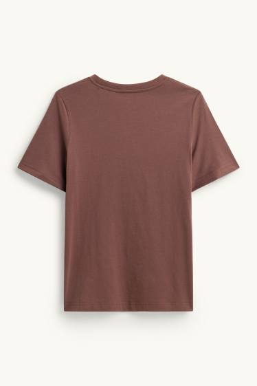 Damen - T-Shirt - Regular Fit - braun