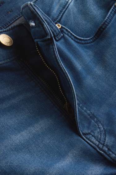 Damen - Jeans-Bermudas - Mid Waist - Slim Fit - jeansblau