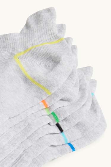 Copii - Băieți - Multipack 7 perechi - șosete sub gleznă - reiate - gri