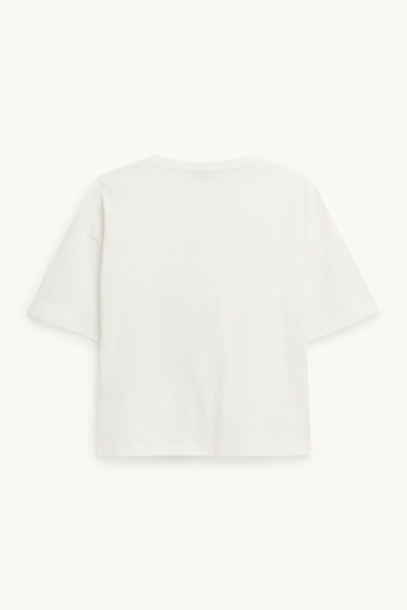 Damen - T-Shirt - Relaxed Fit - weiß