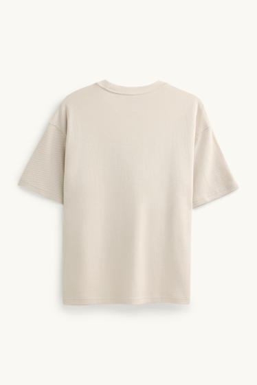 Bambini - T-shirt - tessuto tramato - beige