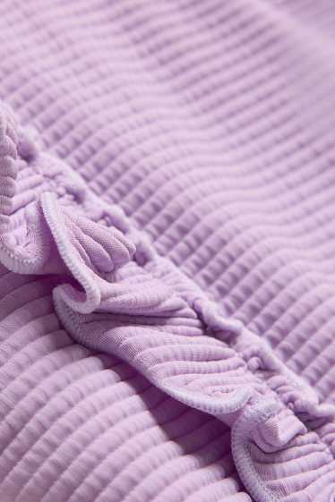 Enfants filles - Maillot de bain - finition côtelée - LYCRA® XTRA LIFE™ - violet