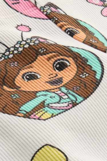 Kinder Mädchen - Gabby's Dollhouse - Radlerhose - gerippt - weiß