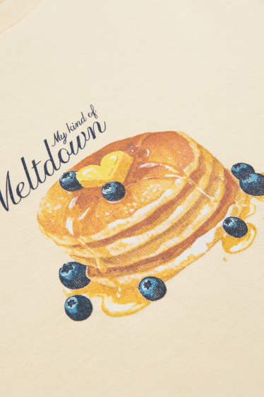 Damen - T-Shirt - Slim Fit - hellgelb