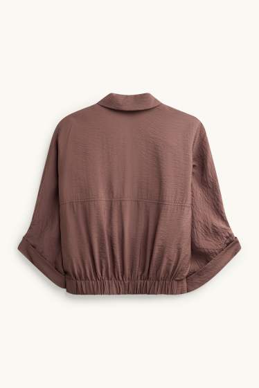 Dámské - Krátký blejzr - hnědá