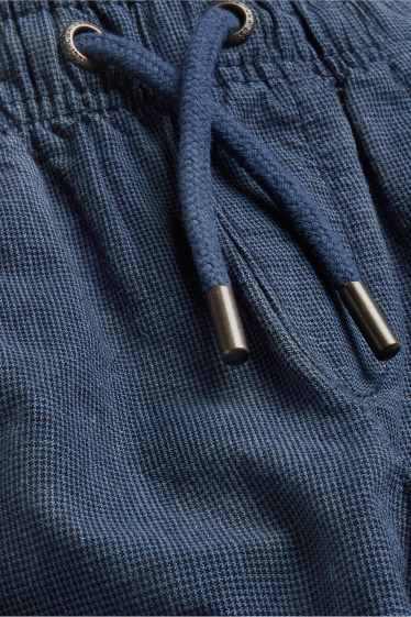 Děti - chlapci - Bermudy - strukturované - tmavomodrá