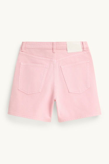 Mujer - Mom shorts - high waist - LYCRA® - rosa
