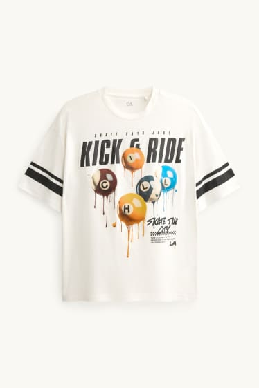 Copii - Băieți - Biliard - tricou cu mânecă scurtă - alb