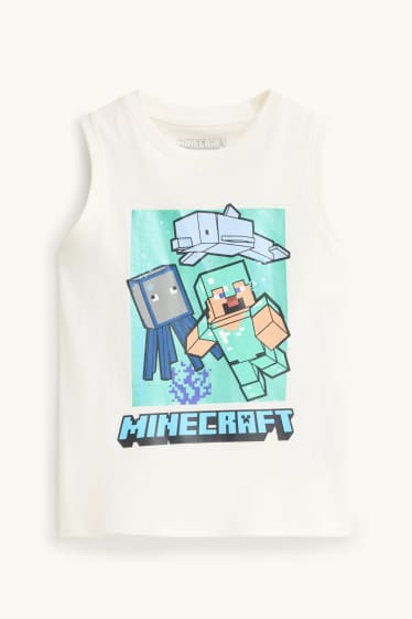 Niños - Minecraft - camiseta sin mangas - blanco
